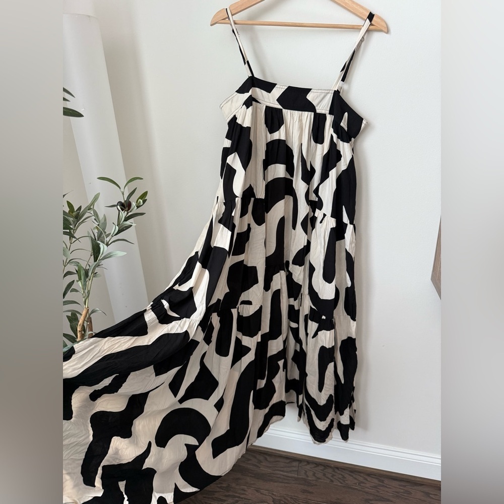Anthropologie Abel The Label Black and White Patterned Dress - Picture 7 of 10